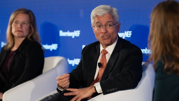 <p>Pedro Pizarro, president and chief executive officer of Edison International, during the BNEF Summit in New York on Tuesday. The clean energy transition faces challenges despite President Joe Biden’s climate law.</p>