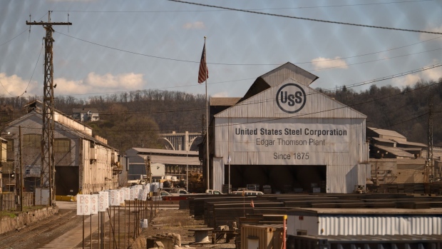 The United States Steel Corp. Edgar Thomson Works steel mill in Braddock, Pennsylvania. Photographer: Justin Merriman/Bloomberg