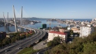 Golden bridge and city highways in Vladivostok, Russia. Source: Bloomberg