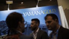 A Yamana Gold Inc. booth at the Prospectors & Developers Association of Canada (PDAC) conference in Toronto, Ontario, Canada, on Tuesday, June 14, 2022. As China lockdowns rekindle concerns over metals demand, mining leaders on the other side of the world shed masks and rubbed shoulders at one of the industry's biggest annual gatherings.