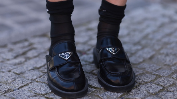 Classic Black Loafers with White Socks Set and Prada Mini Bag - Miami Fall  Inspo