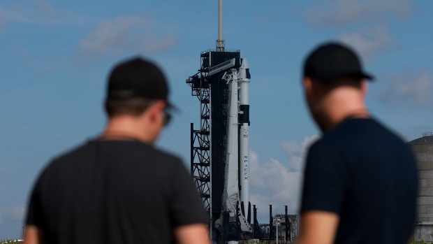 SpaceX Falcon heavy rocket lifts massive satellite into space