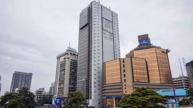 <p>High rise commercial office towers in the Central Business District (CBD) of Lagos, Nigeria.</p>