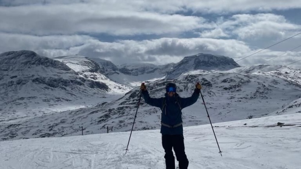 Kahra enjoying one of his favorite outdoor activities: Skiing in Sweden. Photo credit: Matti Kahra