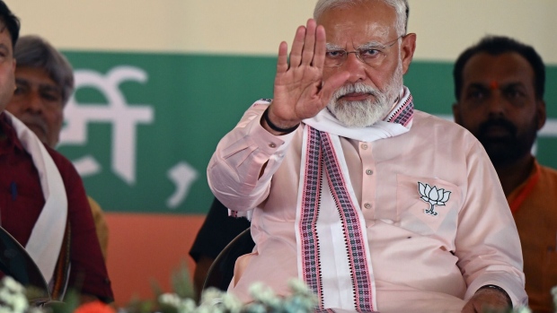 <p>Prime Minister Narendra Modi has raised the heat — and earned the opposition’s ire — with his aggressive and polarizing speeches, hoping to win a third straight term.</p>