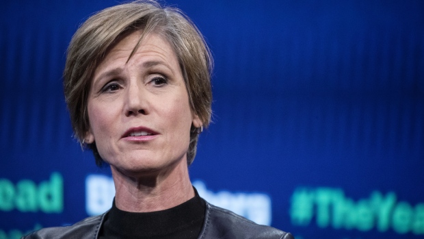 Sally Yates speaks during the Bloomberg Year Ahead Summit in New York on Nov. 28, 2018. 