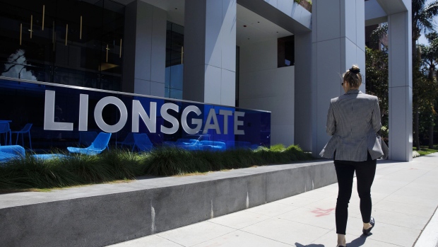 A pedestrian walks past Lions Gate Entertainment Corp. headquarters in Santa Monica, California, U.S., on Thursday, May 16, 2019. Lions Gate is scheduled to release earnings figures on May 23. Photographer: Patrick T. Fallon/Bloomberg
