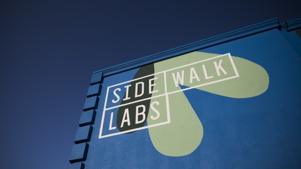 Signage is displayed at the Sidewalk Labs LLC office in Toronto.