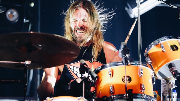 HOLLYWOOD, CALIFORNIA - FEBRUARY 16: Taylor Hawkins of Foo Fighters performs onstage at the after party for the Los Angeles premiere of "Studio 666" at the Fonda Theatre on February 16, 2022 in Hollywood, California. (Photo by Rich Fury/Getty Images)