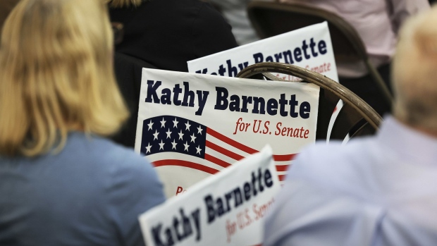 Kathy Barnette speaks during a Republican leadership forum in Newtown, Pennsylvania, on May 11.