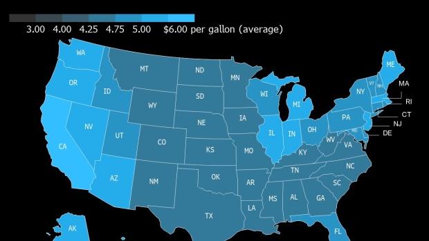 Bc Gasoline Tops 5 A Gallon In 13 States As Us Nears 6 Summer 