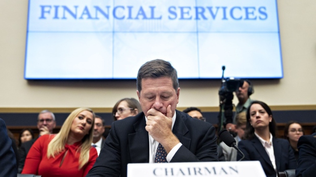 Jay Clayton, chairman of the U.S. Securities and Exchange Commission (SEC), waits to begin a House Financial Services Committee hearing in Washington, D.C., U.S., on Tuesday, Sept. 24, 2019. Clayton said this month his agency and other regulators are keeping taps on emerging risks in the fast-growing corporate debt market, highlighting assets that could he susceptible to liquidity shocks. Photographer: Andrew Harrer/Bloomberg
