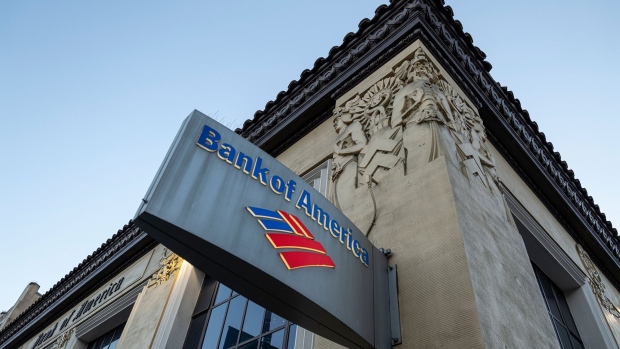 Signage outside a Bank of America branch in San Francisco, California, U.S., on Thursday, Jan. 14, 2021. Bank of America Corp. is expected to release earnings figures on January 19.