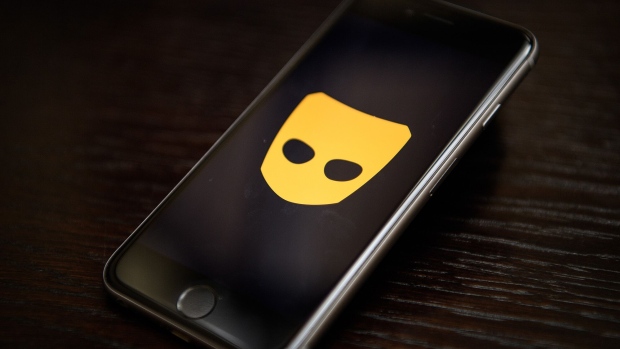 The Grindr app Photographer: Leon Neal/Getty Images Europe