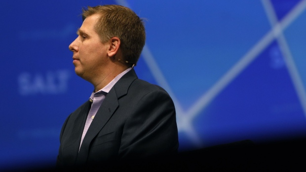 Barry Silbert, founder and chief executive officer of Digital Currency Group Inc., listens during the Skybridge Alternatives (SALT) conference in Las Vegas, Nevada, U.S., on Thursday, May 9, 2019. SALT brings together investors, policy experts, politicians and business leaders to network and share ideas to unlock growth opportunities in finance, economics, entrepreneurship, public policy, technology and philanthropy.