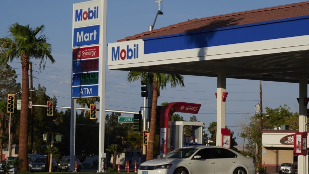 An Exxon Mobil gas station in Las Vegas, Nevada, US, on Tuesday, July 25, 2023. Exxon Mobil Corp. is scheduled to release earnings figures on on July 28.
