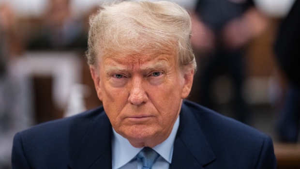Former US President Donald Trump during a trial at New York State Supreme Court in New York, US, on Wednesday, Oct. 18, 2023. Donald Trump is facing off against New York Attorney General Letitia James in a contentious civil trial that threatens his control over his real estate empire in the state.