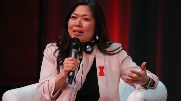 Mary Ng, Canada's international trade, export promotion, small business and economic development minister, speaks during the 2023 Liberal National Convention in Ottawa, Ontario, Canada, on Thursday May 4, 2023. Over the course of three days, thousands of Liberals from across Canada will come together for policy discussions, keynote speakers, campaign training sessions, and to elect the members of the next National Board of Directors.