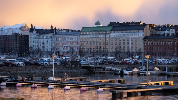 Residential apartment blocks in Helsinki, Finland, May 3, 2023. Finland’s election winner signaled progress in talks to form a pro-business ruling coalition in the Nordic nation, reiterating the aim of reaching a government deal by next month.