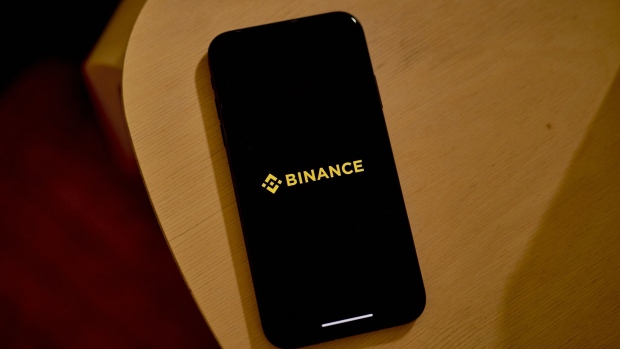 The Binance logo on a smartphone arranged in the Brooklyn borough of New York, US, on Wednesday, June 7, 2023. The list of digital tokens deemed as unregistered securities by the Securities and Exchange Commission now spans over $120 billion of crypto after the US agencys lawsuits against Binance Holdings Ltd. and Coinbase Global Inc.