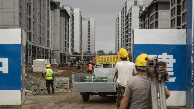 A construction site in Xiongan, China. Source:  /Bloomberg