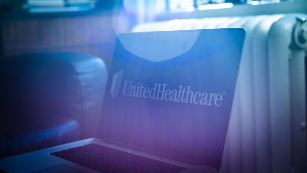 The United HealthCare Group Inc. logo on a laptop computer arranged in Hastings on Hudson, New York, U.S., on Saturday, Jan. 23, 2021. UnitedHealth Group Inc. recorded a smaller profit for the last quarter of 2020 as the company saw rising medical costs tied to Covid-19, the Washington Post reports. Photographer: Tiffany Hagler-Geard/Bloomberg