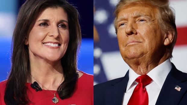 Nikki Haley and Donald Trump Photographer: Win McNamee and Chip Somodevilla/Getty Images