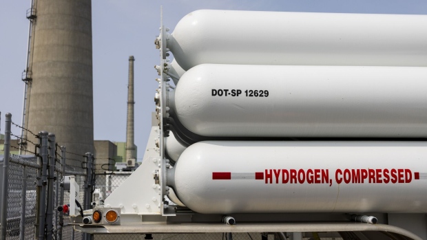 Hydrogen tanks in New York.