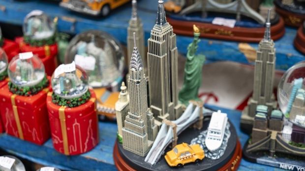 A souvenir model of the Chrysler Building in New York.