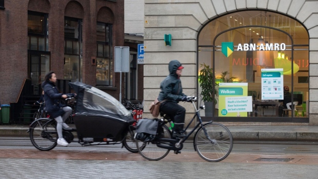 <p>An ABN Amro Group NV bank branch in Amsterdam, Netherlands.</p>