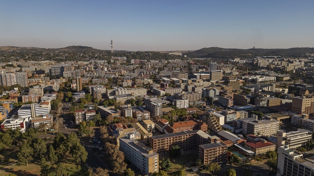 The city skyline of Pretoria, South Africa.