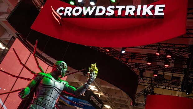 <p>The Crowdstrike booth during the 2023 RSA Conference in San Francisco.</p>