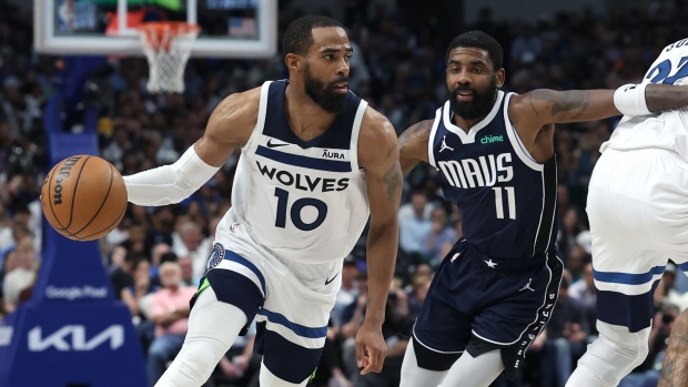 <p>Mike Conley #10 of the Minnesota Timberwolves during the third quarter in Game Four of the Western Conference Finals on May 28.</p>