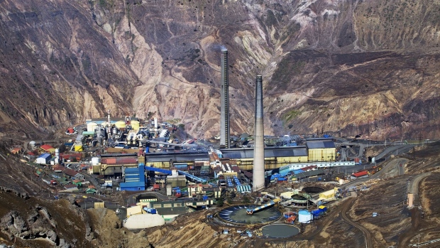 <p>The El Teniente copper mine and processing plant near Rancagua, Chile.</p>