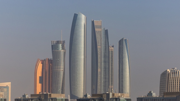 The Abu Dhabi skyline. Photographer: Christopher Pike/Bloomberg