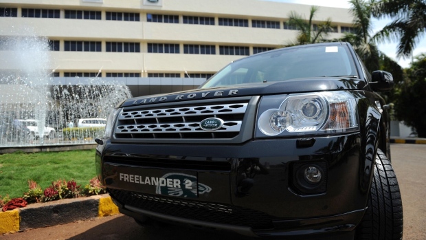 A Land Rover Freelander II SUV outside a manufacturing plant in Maharashtra, India, in 2011. Photographer: Indranil Mukherjee/AFP/Getty Images
