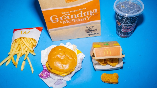 <p>A McDonald's McDouble cheeseburger, small fries, four-piece chicken nuggets, and a small soft drink will be available as part of the new $5 meal deal.</p>