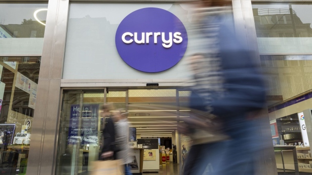 A Currys store on Oxford Street in central London.