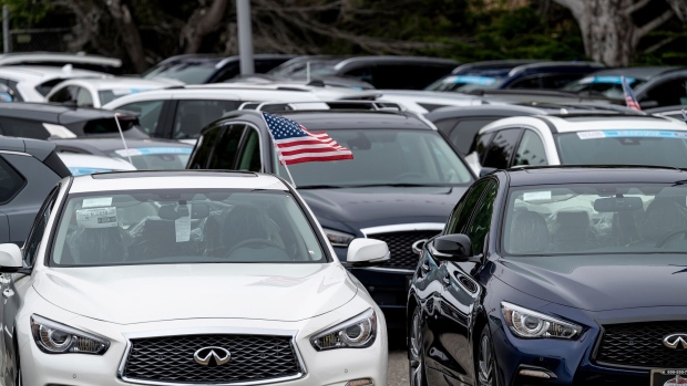 Used vehicles for sale at a dealership in Colma, California, US, on Friday, June 21, 2024. CDK Global, a software provider to some 15,000 car dealers, was waylaid by debilitating cyberattacks this week that have had a crippling effect on the auto sales industry. Photographer: David Paul Morris/Bloomberg