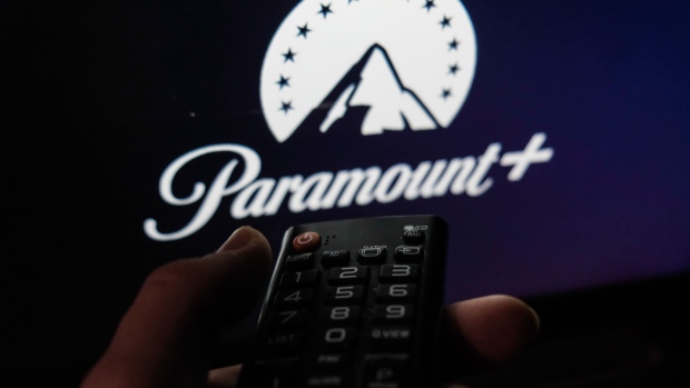 The Paramount+ logo in Poland Photographer: Jakub Porzycki/NurPhoto/Getty Images