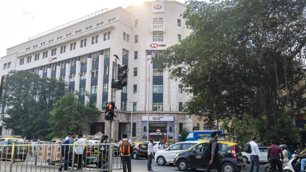 <p>The HSBC Holdings Plc India headquarters building in Mumbai.</p>