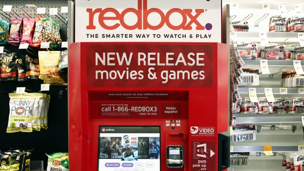 <p>A Redbox movie rental kiosk inside a store in Los Angeles, California.</p>