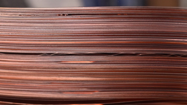 Stacks of copper sheets at the Valjaonica Bakra Sevojno AD copper mill in Sevojno, Serbia, on Wednesday, March 27, 2024. Copper extended its retreat from an 11-month high as investors shifted their focus back to the muted demand in China, the biggest consumer of the metal. Photographer: Oliver Bunic/Bloomberg
