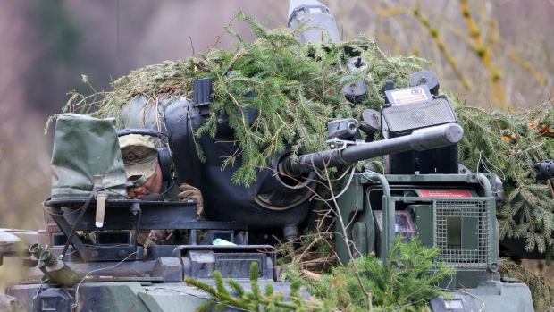 <p>Soldiers of the German military operate a Marder infantry fighting vehicle (IFV) during an Allied Spirit 24 multinational training exercise at the Hohenfels Training Area in Hohenfels, Germany, in March 16.</p>