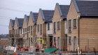 New homes at a construction site in Braintree, UK.