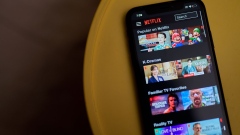 <p>The Netflix app on a smartphone.</p>