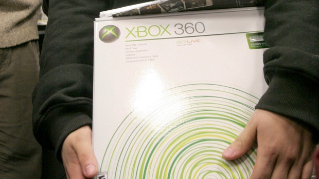 n this Nov. 22, 2005 file photo, an XBox 360 is purchased in New York. 